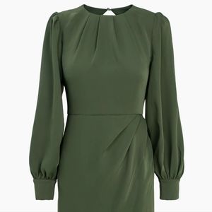 Forest Green Drapped Front Mini Dress - Adelyn Rae